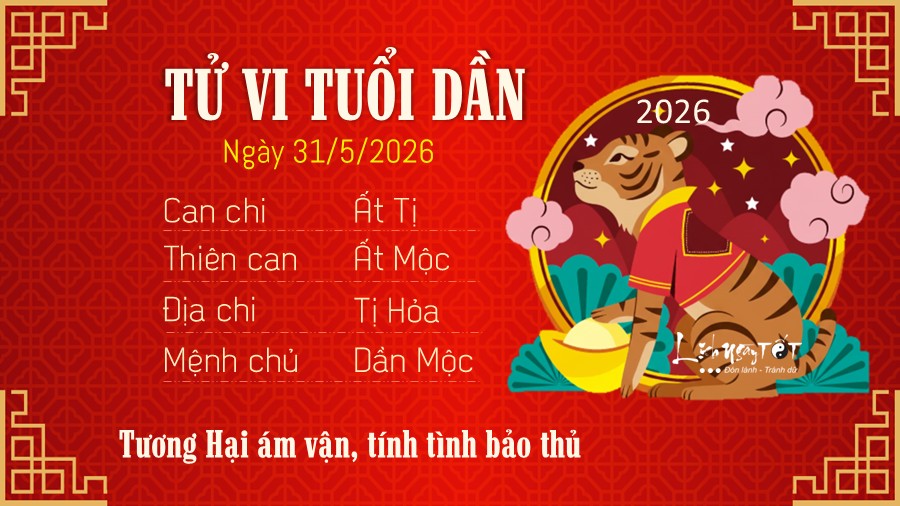 Tu vi hang ngay 31/5/2026 cua Dan