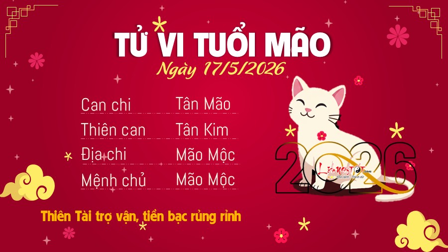 Tu vi hang ngay 17/5/2026 - Mao
