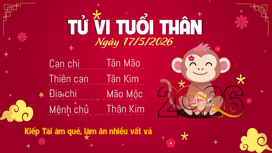 Tu vi hang ngay 17/5/2026 - Than