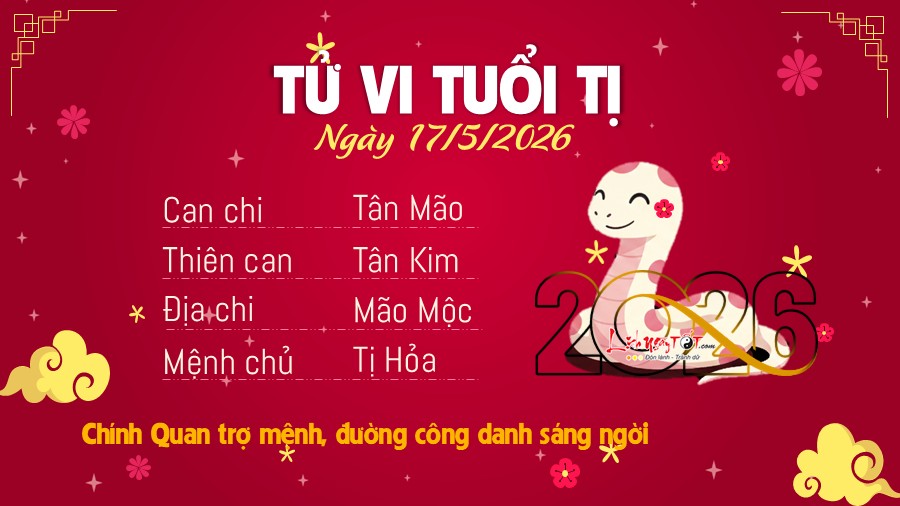 Tu vi hang ngay 17/5/2026 - Ti