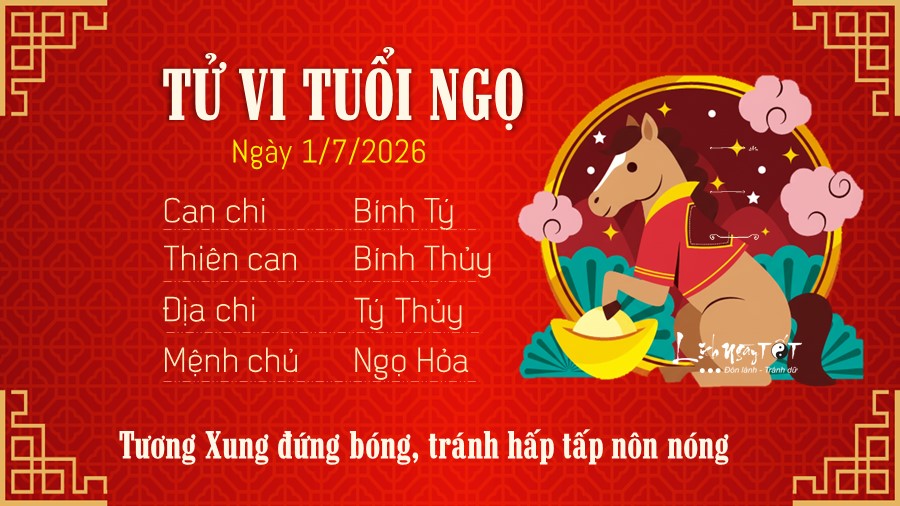 7 Tu vi hang ngay 1-7-2026 - Ngo