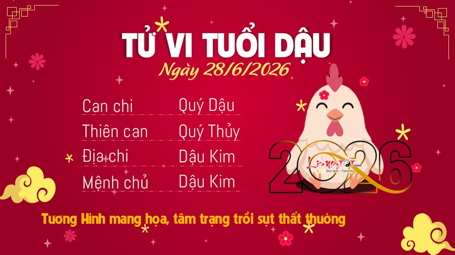 Tu vi hang ngay 28/6/2026 cua Dau