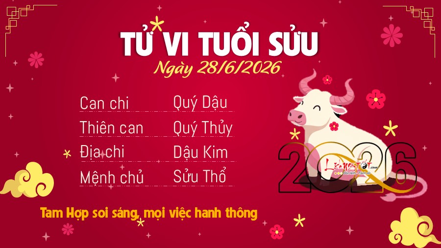 Tu vi hang ngay 28/6/2026 cua Suu