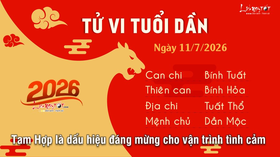 Tử vi hàng ngày 11/7/2026 của 12 con giáp - Dần Tu vi hang ngay 11/7/2026 cua 12 con giap - Dan