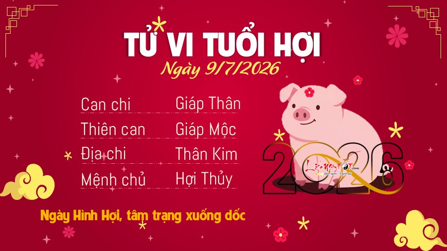 Tu vi hang ngay 9/7/2026 tuoi Hoi
