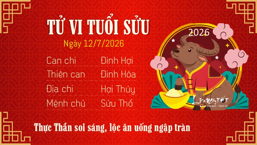Tu vi hang ngay 12/7/2026 cua Suu