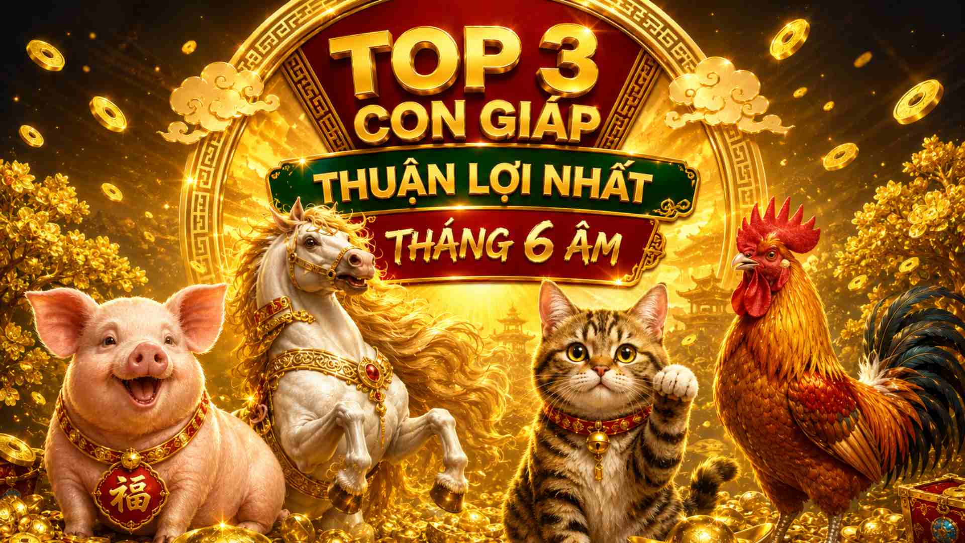 Top 4 con giáp thuận lợi nhất tháng 6 âm 2026 Top 4 con giap thuan loi nhat thang 6 am 2026