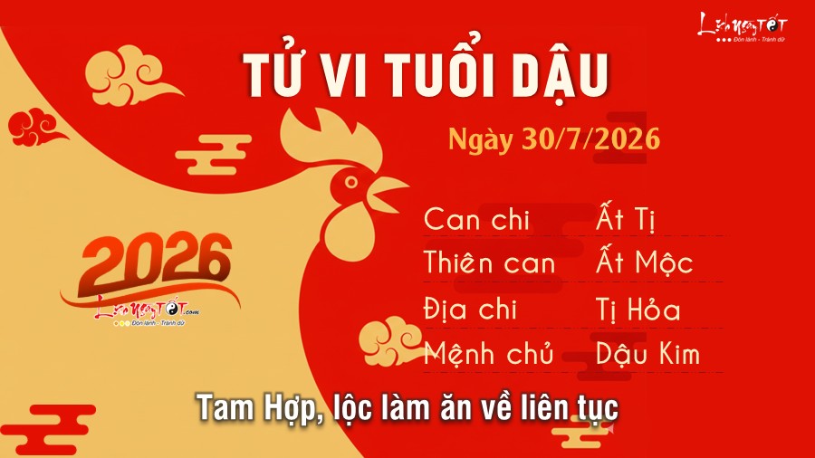 Tu vi hang ngay 30/7/2026 - Dau