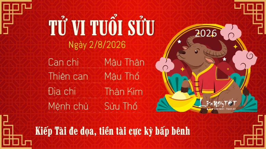 Tu vi hang ngay 2/8/2026 cua Suu