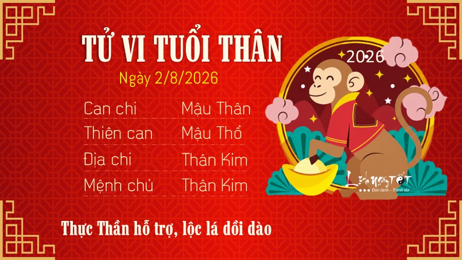 Tu vi hang ngay 2/8/2026 cua Than
