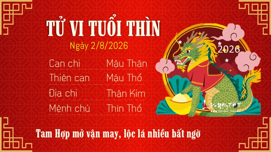 Tu vi hang ngay 2/8/2026 cua Thin