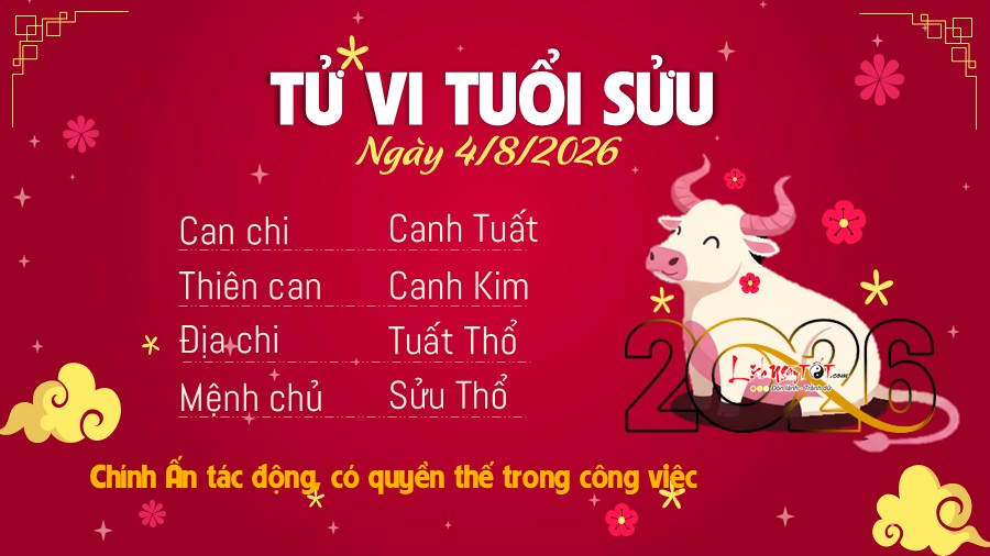 Tu vi hang ngay 4/8/2026 cua Suu
