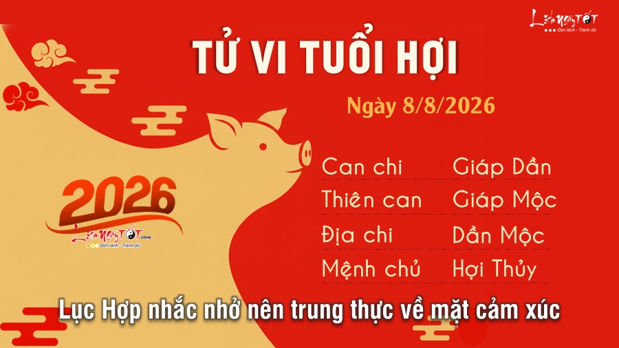 Tu vi hang ngay 8/8/2026 cua 12 con giap - Hoi