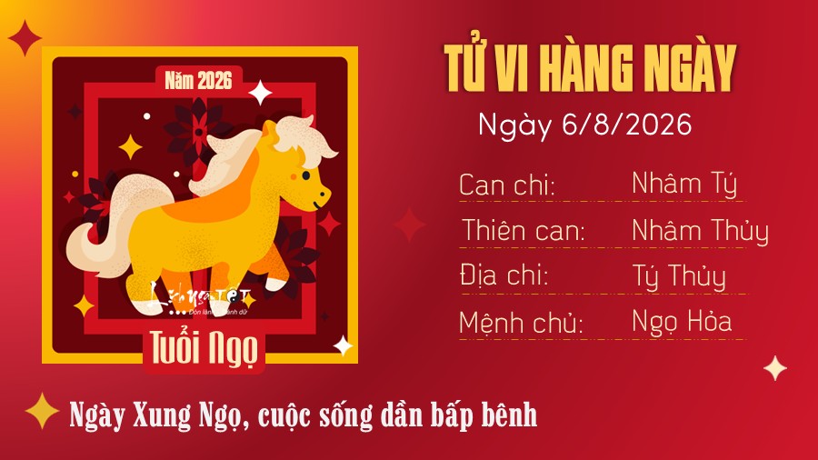 Tu vi hang ngay 6/8/2026 cua Ngo