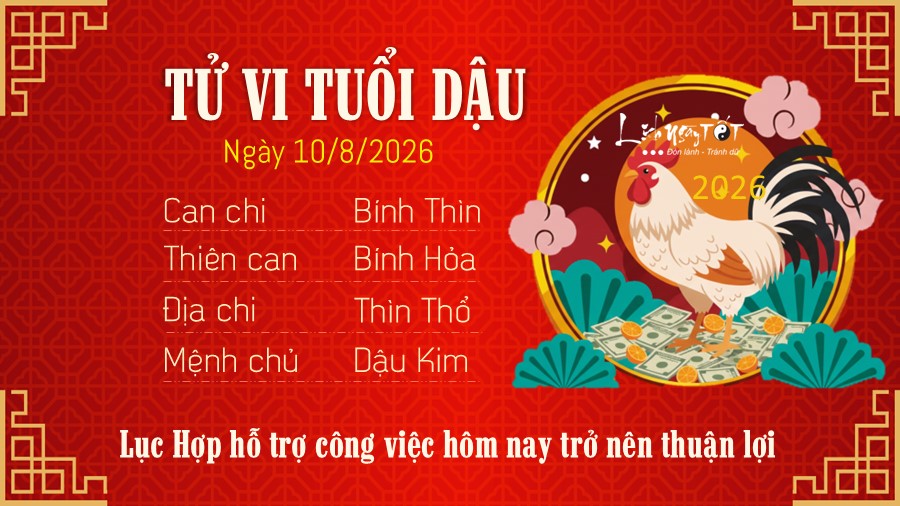 Tu vi hang ngay 10/8/2026 cua 12 con giap - Dau