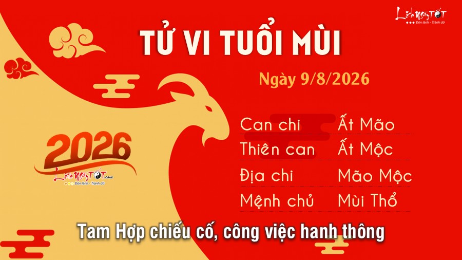 Tu vi hang ngay 9/8/2026 cua - Mui