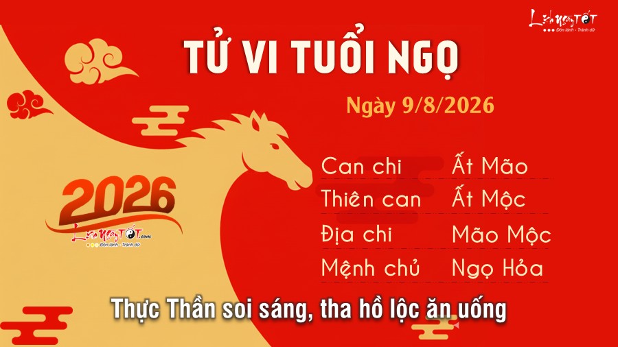 Tu vi hang ngay 9/8/2026 cua - Ngo