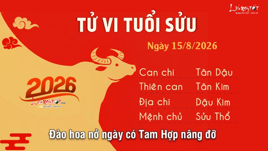 Tu vi hang ngay 15/8/2026 cua 12 con giap - Suu