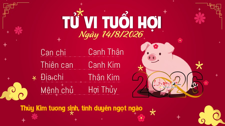 Tu vi hang ngay 14/8/2026 - Hoi