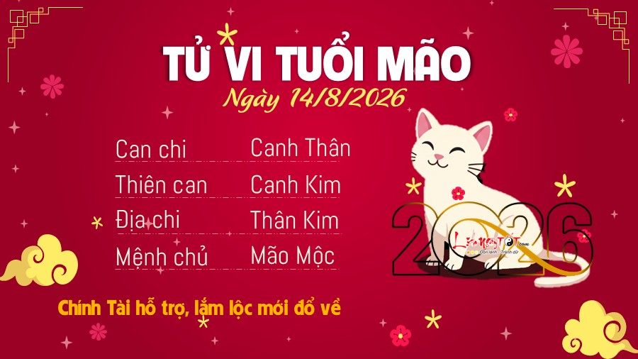 Tu vi hang ngay 14/8/2026 - Mao