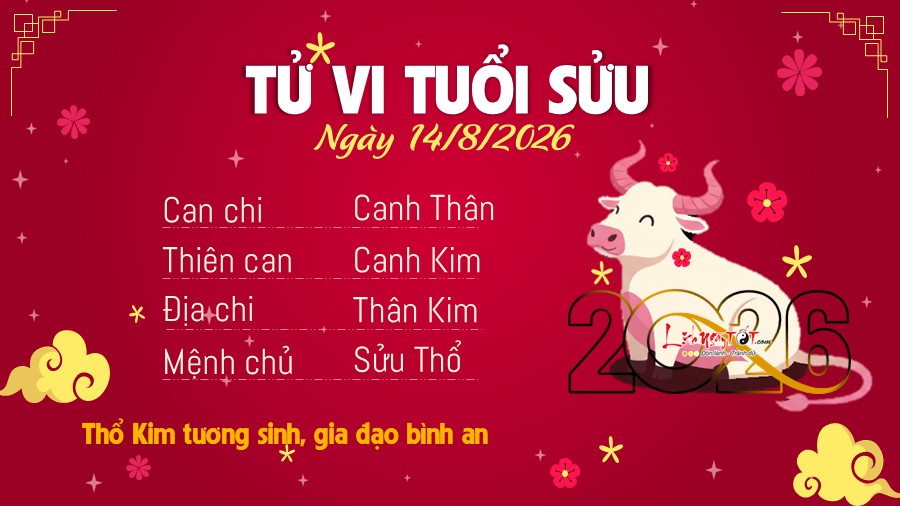 Tu vi hang ngay 14/8/2026 - Suu