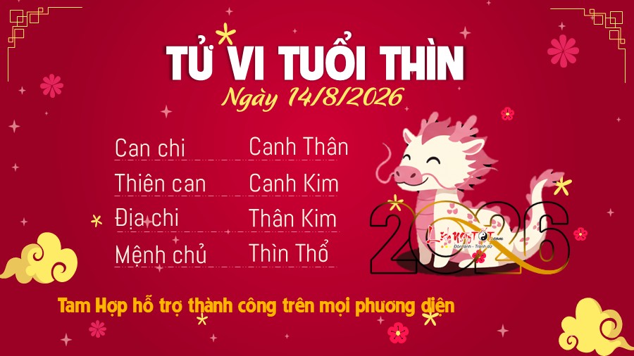 Tu vi hang ngay 14/8/2026 - Thin