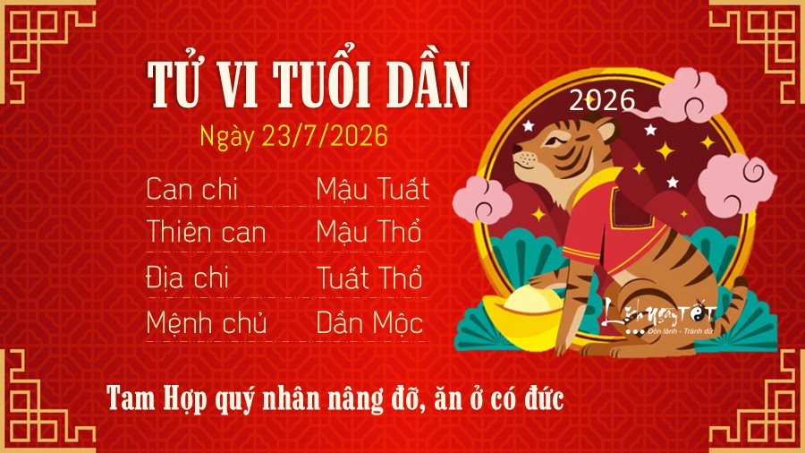 Tu vi hang ngay 23/7/2026 - Dan