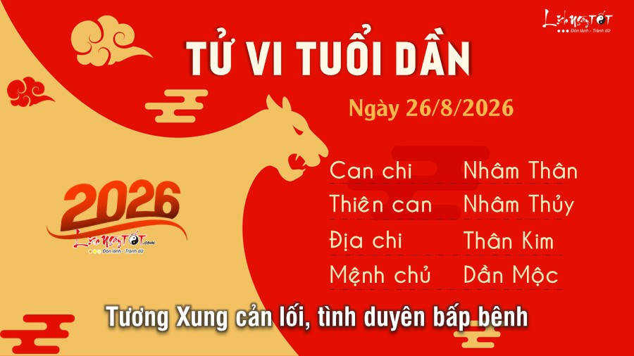 Tu vi hang ngay 26/8/2026 cua Dan