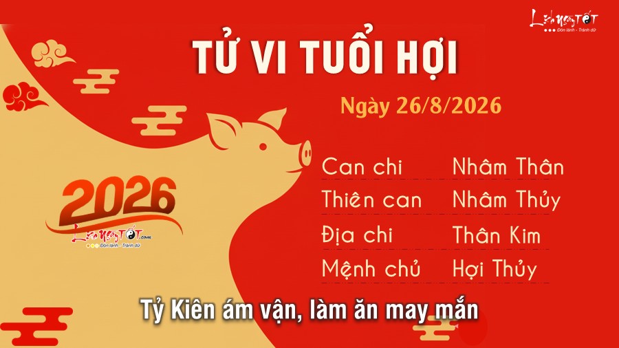 Tu vi hang ngay 26/8/2026 cua Hoi