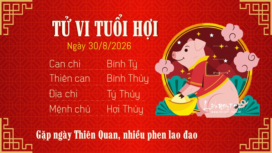12 Tu vi hang ngay 30-8-2026 - Hoi