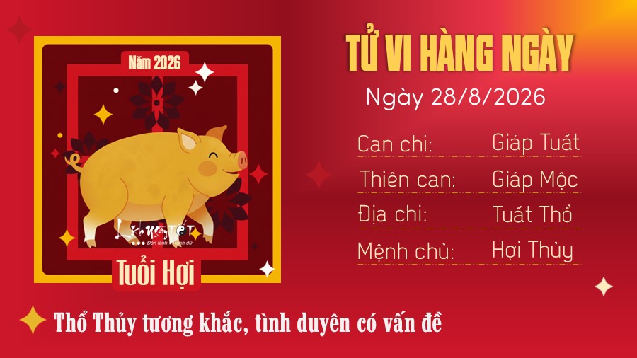 Tu vi hang ngay 28/8/2026 cua Hoi