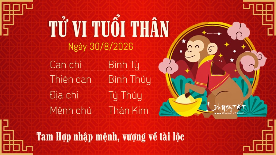 9 Tu vi hang ngay 30-8-2026 - Than
