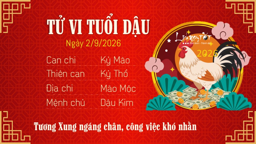 Tu vi hang ngay 2/9/2026 cua Dau