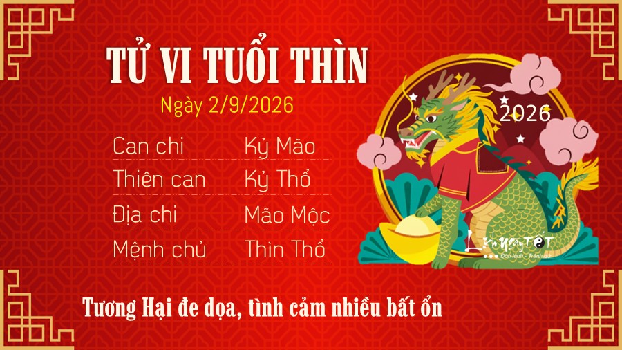 Tu vi hang ngay 2/9/2026 cua Thin