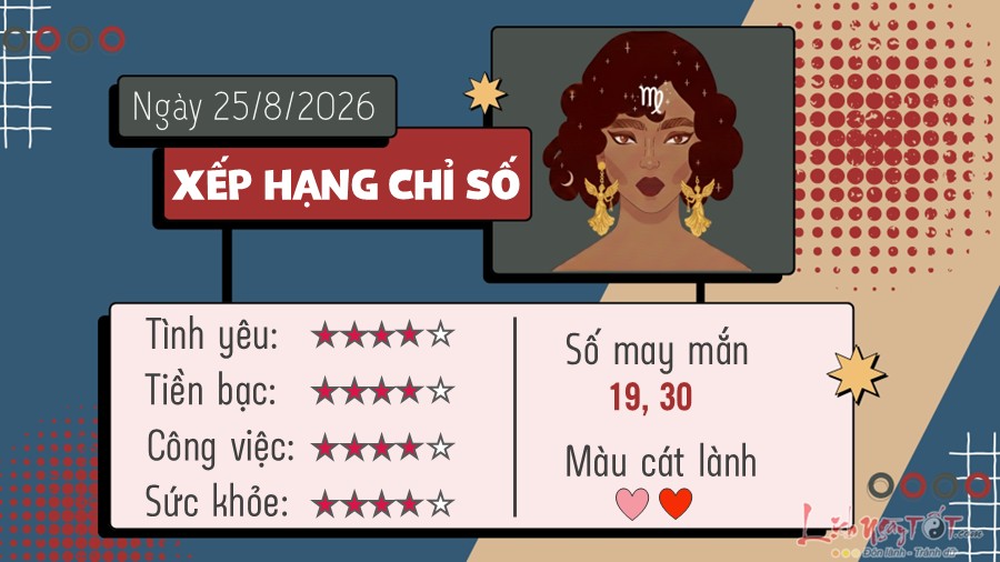 Tu vi hang ngay 25/8/2026 cua Xu Nu