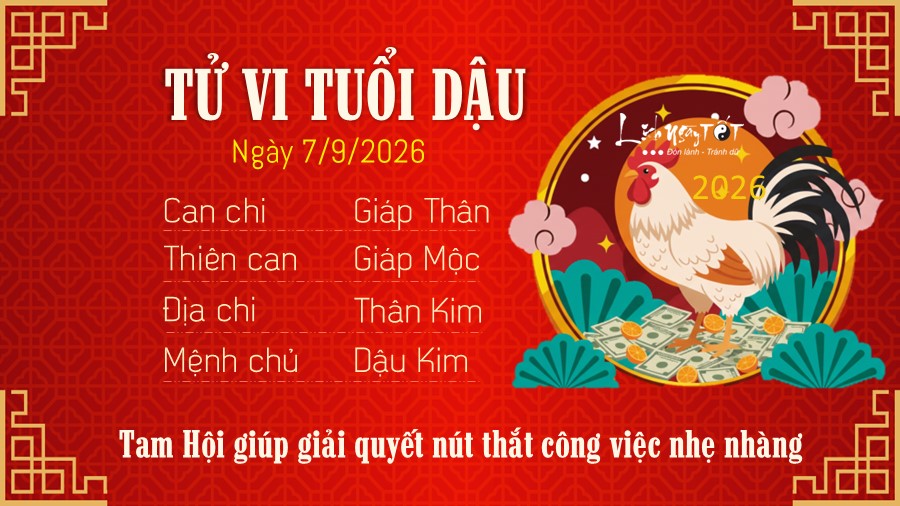 Tu vi hang ngay 7/9/2026 cua 12 con giap - Dau