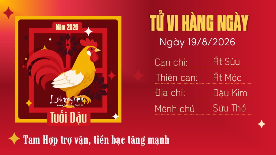 Tu vi hang ngay 19/8/2026 cua Dau
