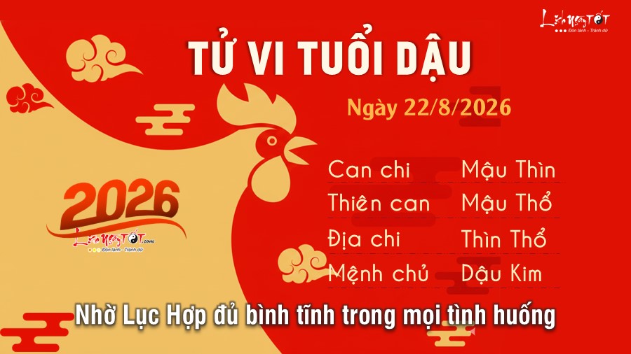 Tu vi hang ngay 22/8/2026 cua 12 con giap - Dau