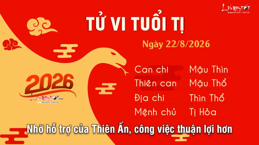 Tu vi hang ngay 22/8/2026 cua 12 con giap - Ti