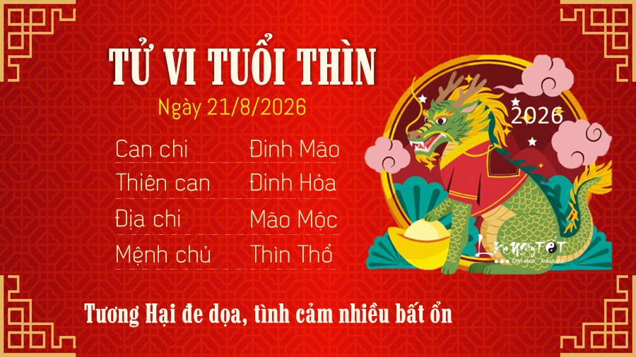 Tu vi hang ngay 21/8/2026 cua Thin