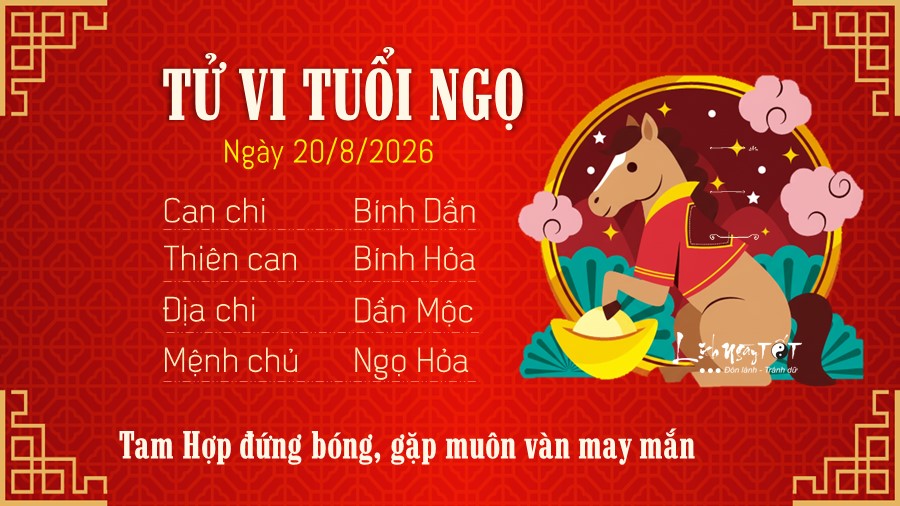 7 Tu vi hang ngay 20-8-2026 - Ngo