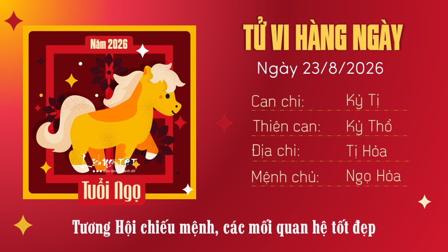 7 Tu vi hang ngay 23-8-2026 - Ngo