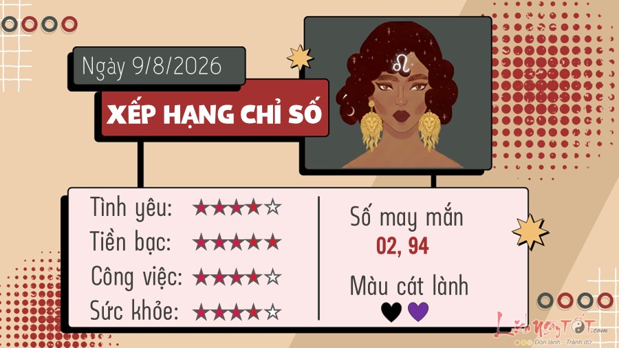 Tu vi hang ngay 9 8 2026 cua 12 cung hoang dao - Su Tu