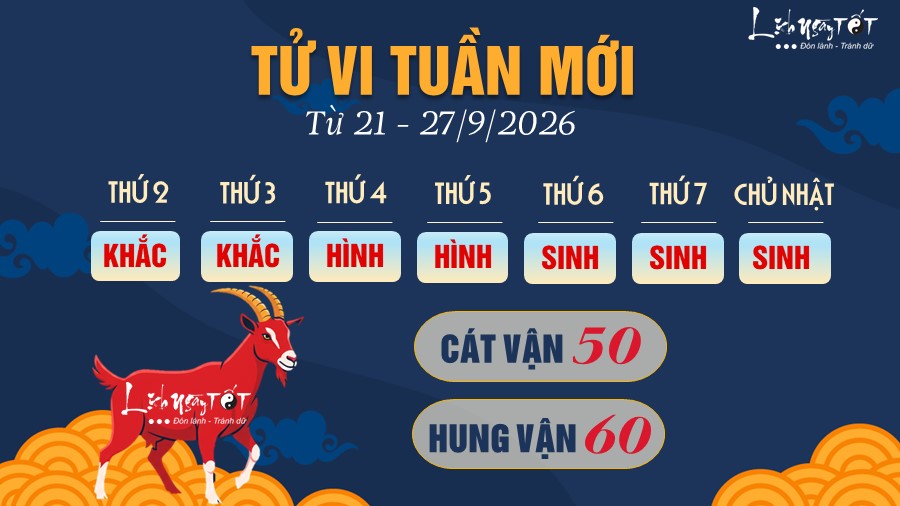 8 Tu vi tuan moi cua 12 con giap tu 21 - 27 9 2026 - Mui