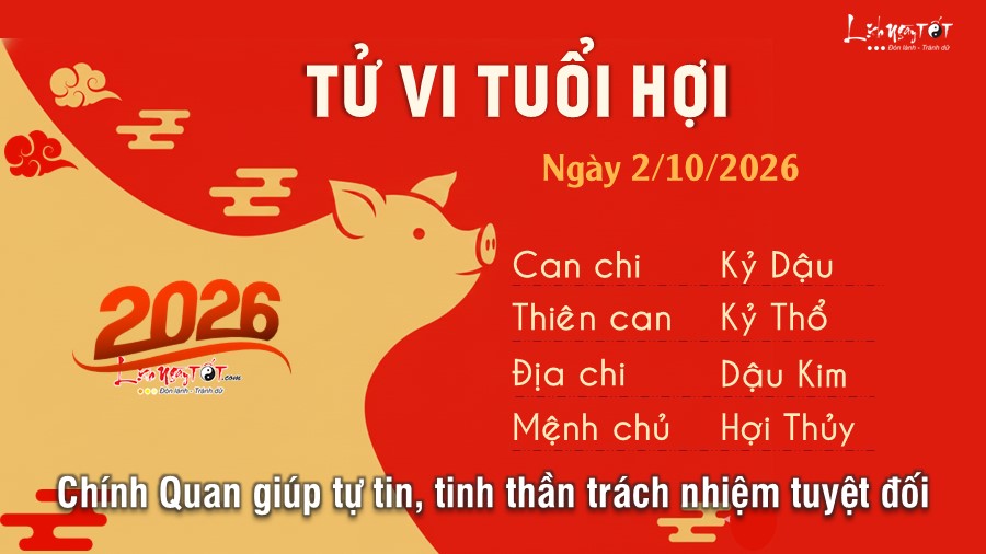 Tu vi hang ngay 2/10/2026 cua 12 con giap - Hoi