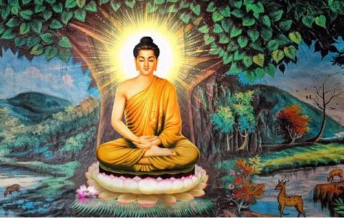 Đức Phật dưới cây bồ đề khi đắc đạo 