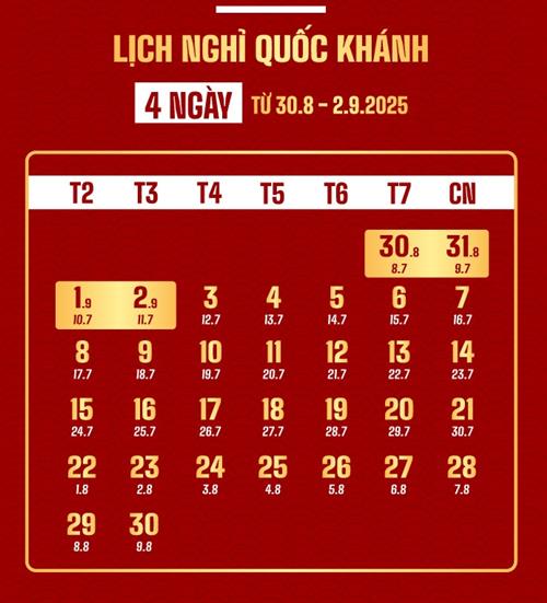 Lich nghi quoc khanh nam 2025