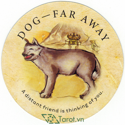 59. Dog – far away - Tea Leaf Fortune Cards